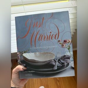 Crate&Barrel Just Married Cookbook - Gray and White